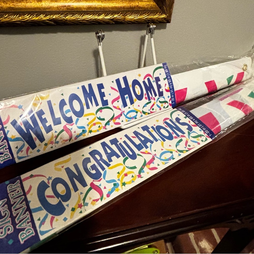 Set: Amscan Welcome Home and Congratulations Banners Party Banners